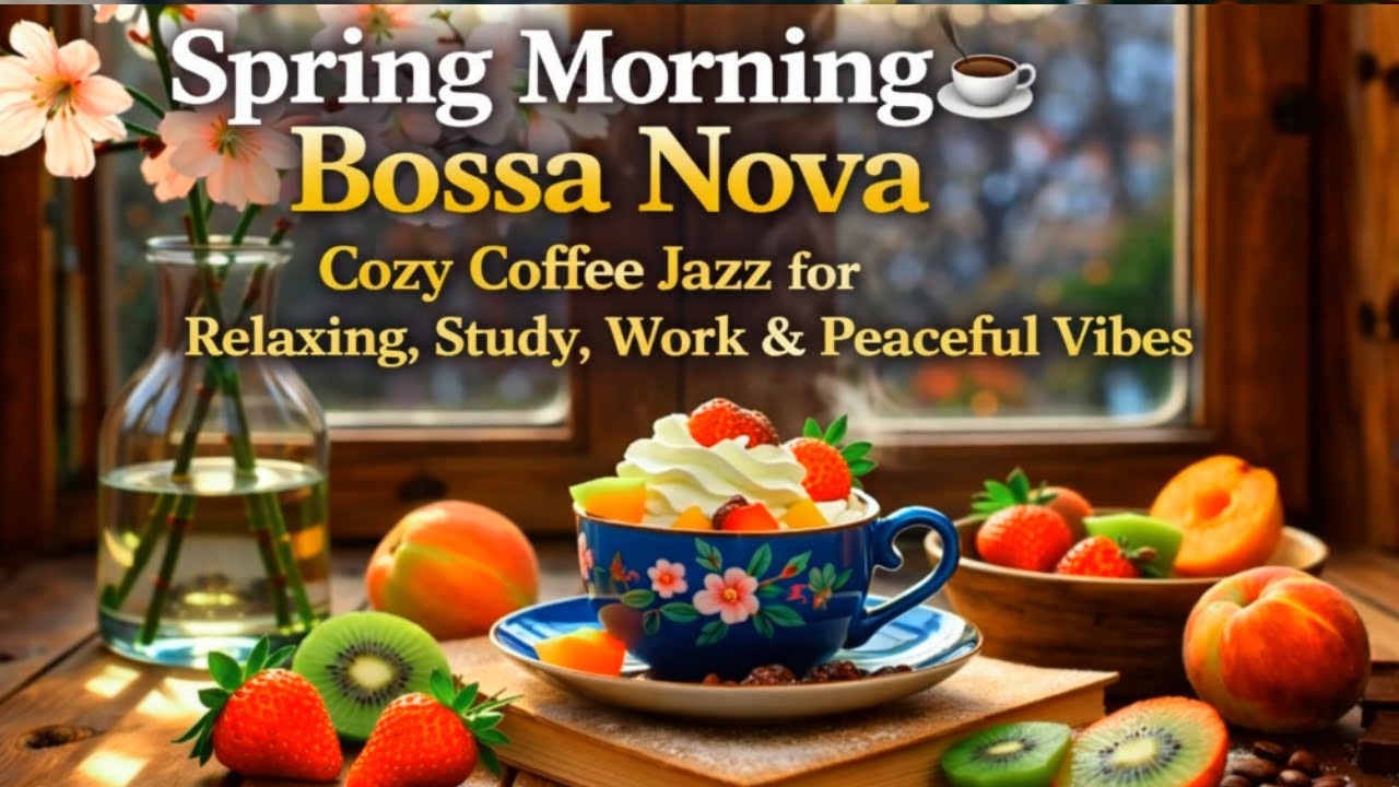 Spring Morning Bossa Nova ☕ Cozy Coffee Jazz for Relaxing, Study, Work & Peaceful Vibes