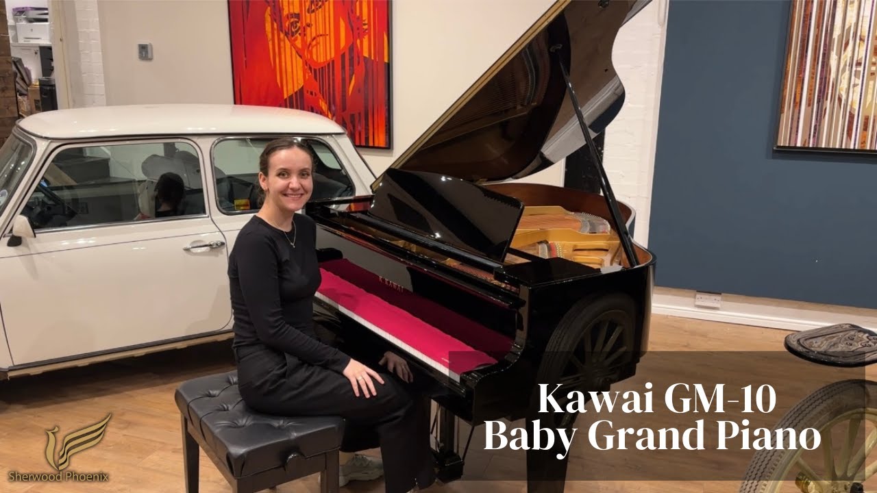 Kawai GM-10 Baby Grand Piano Black Polyester (2011) | Review & Demo | Sherwood Phoenix