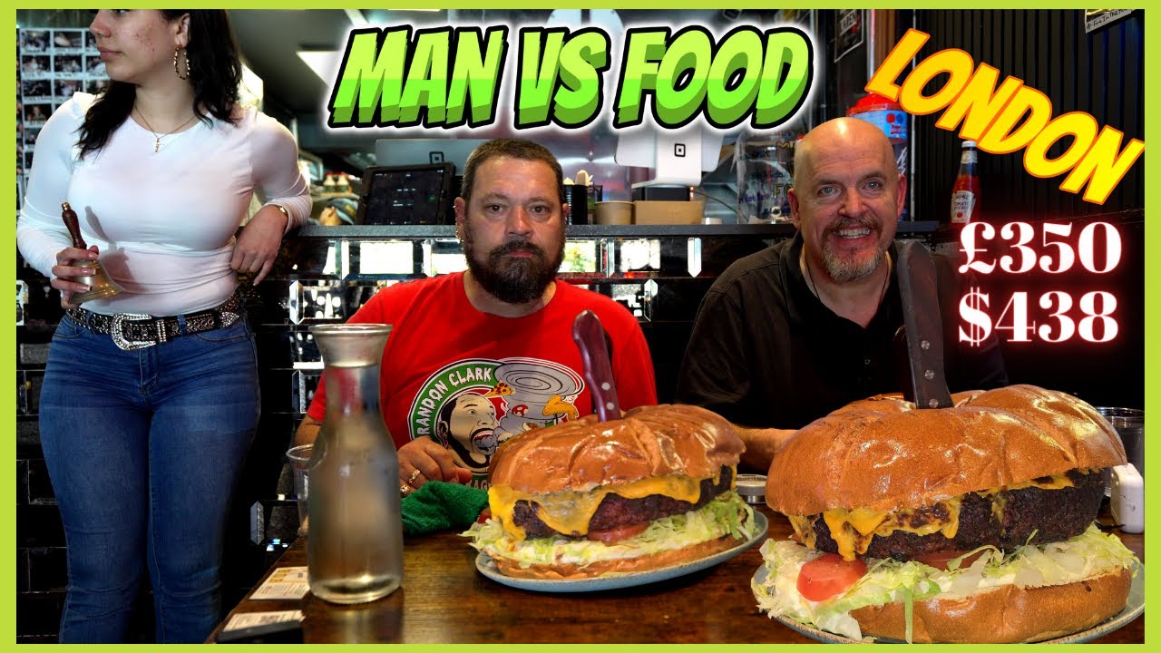 Man Vs Food London Big Ol' Belly Buster Challenge United Kingdom