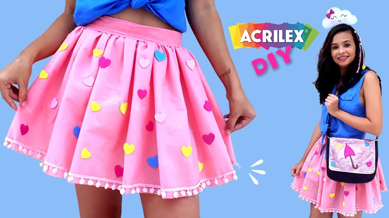 DIY Saia de TNT Sem Máquina de Costura - Ideias Tema Chuva de Amor