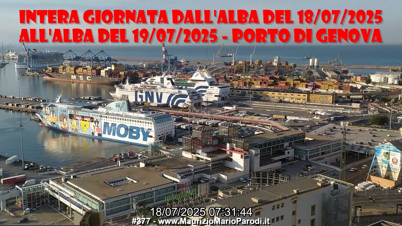 #377 18/07/2025 Timelapse del Porto di Genova (Italy)