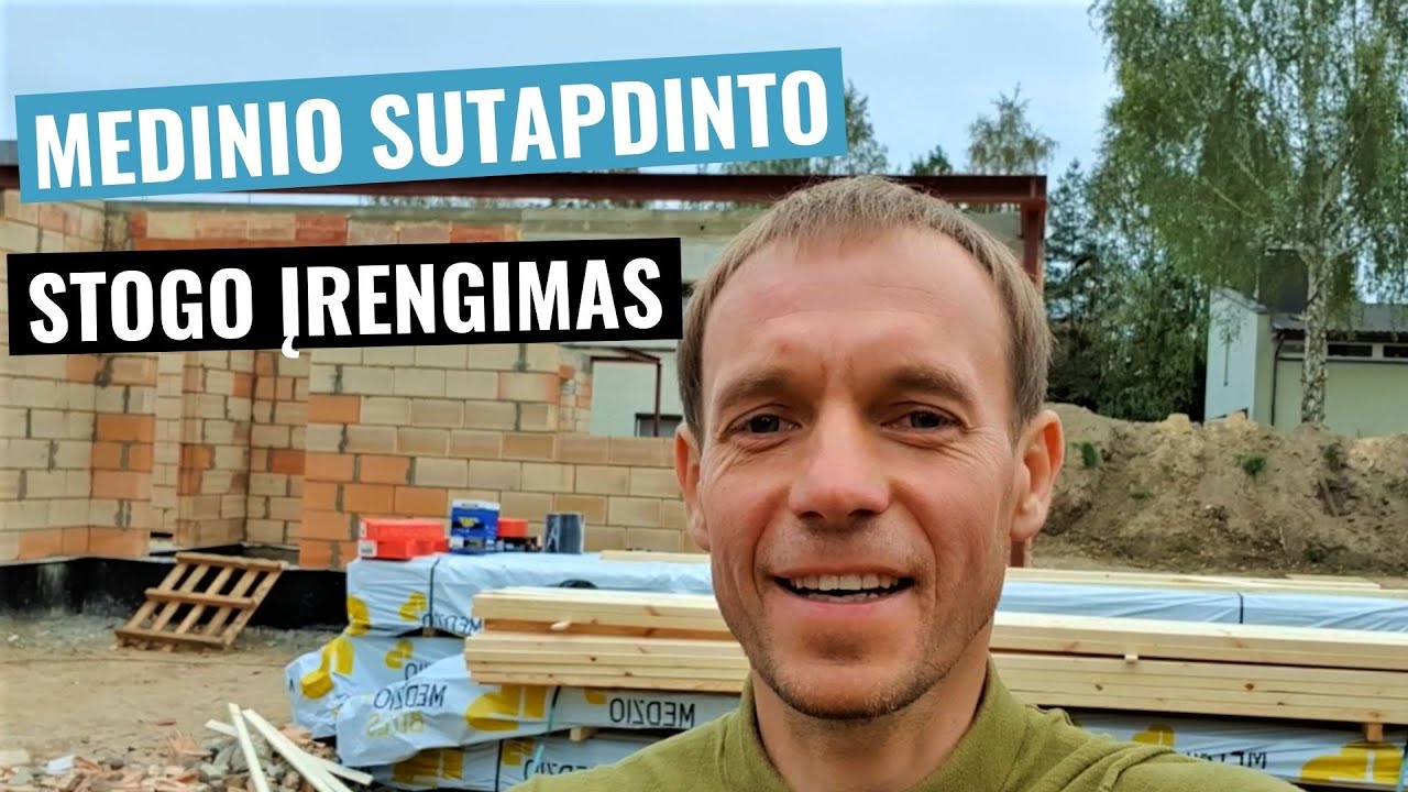 Medinio sutapdinto stogo įrengimas