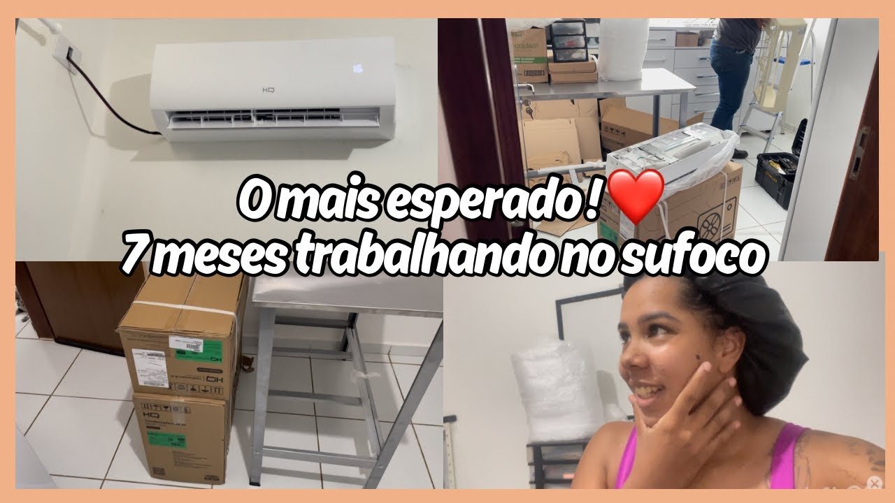 FINALMENTE COMPREI O AR CONDICIONADO DO MEU ATELIÊ! 😍