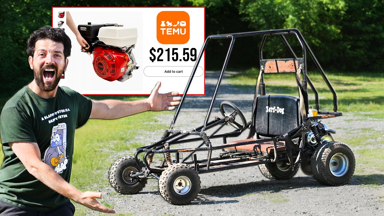 We Bought the CHEAPEST 15HP Engine on Temu and Put it on a Go Kart