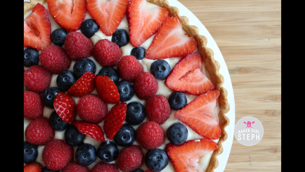 HOW TO MAKE A SUMMER FRUIT TART || Pastry Cream Tart