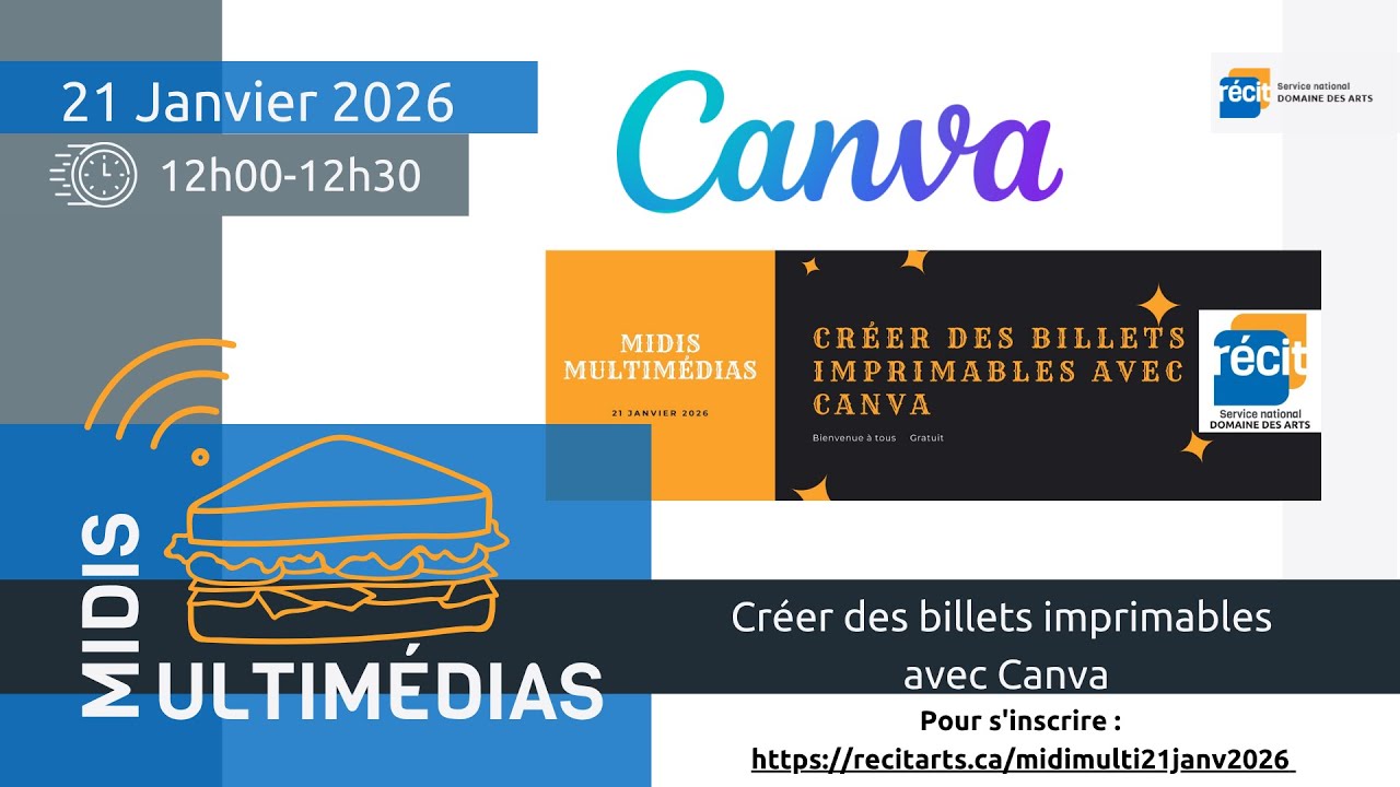 Midi multimédia billets avec Canva 21 01 26