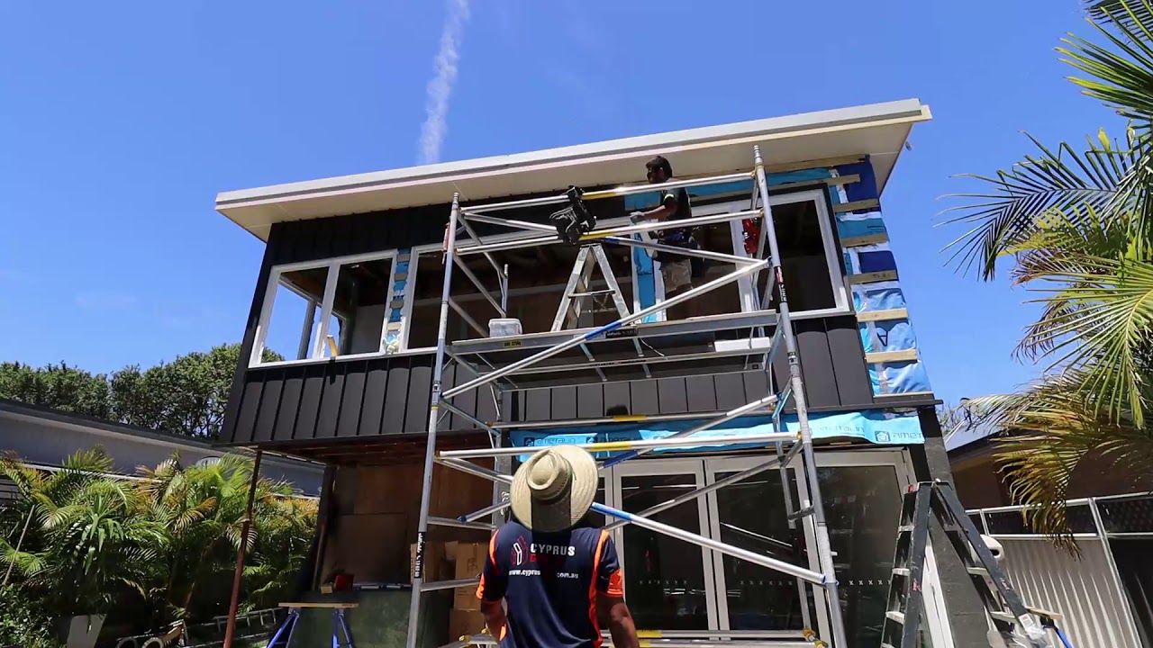 Installing Standing Seam colourbond cladding