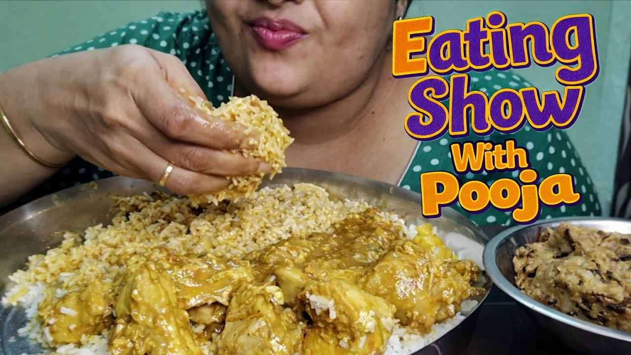 😋 Eating 🍗 Chicken Rice 🍚 ll Eating Show With Pooja