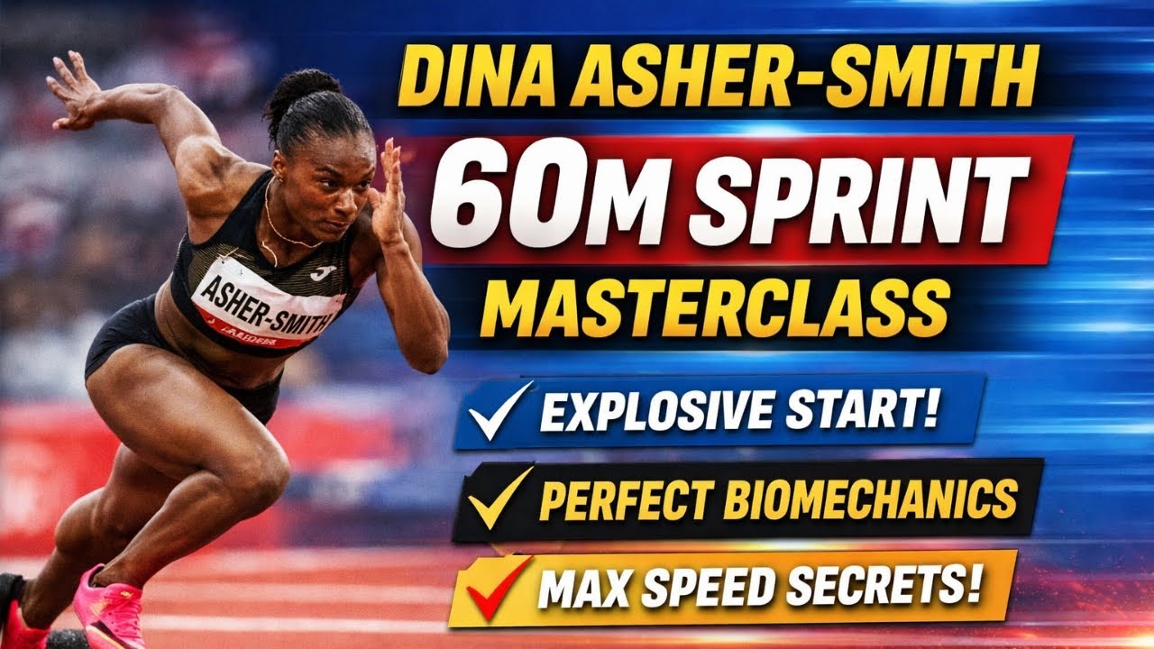 Dina Asher-Smith 60m Sprint Masterclass – Biomechanics & Explosive Start Explained.