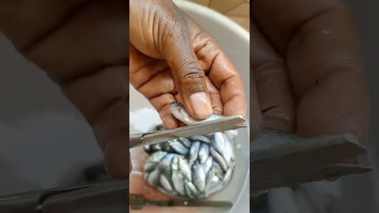small fish cleaning