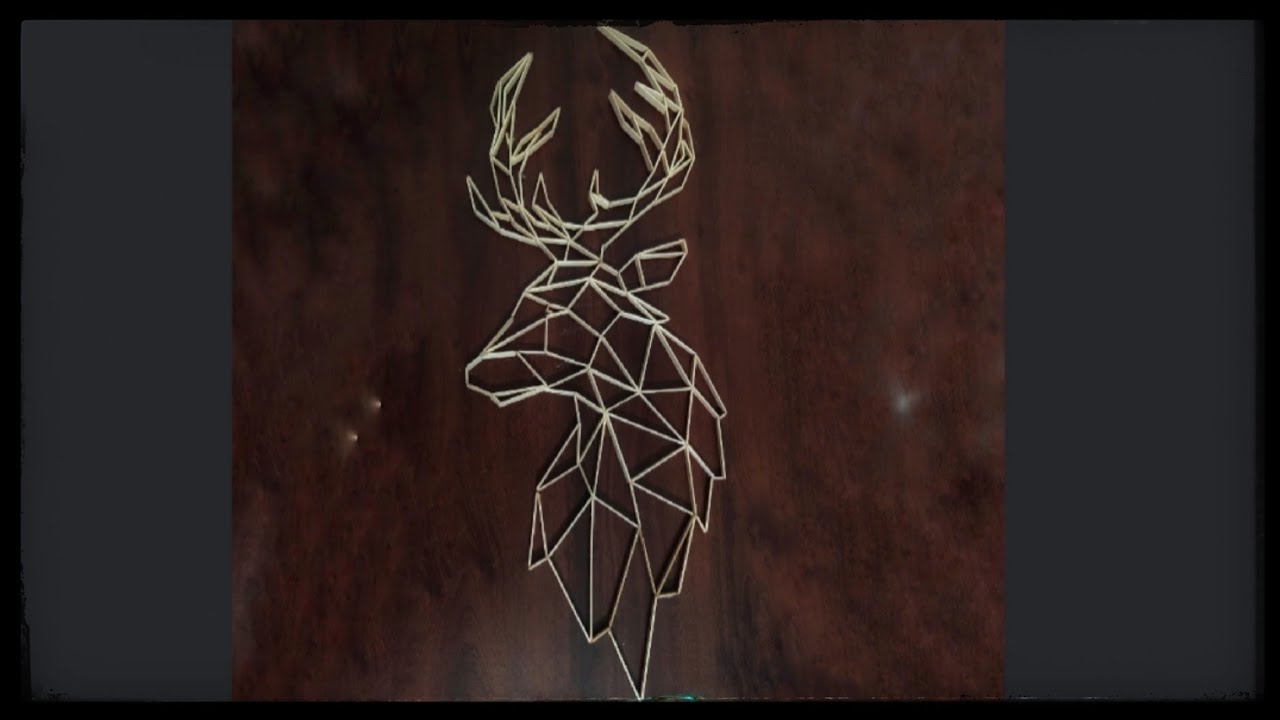 Polygon deer/ lowpoly art /Polygoneart #lowpoly #polyartists #popsiclecrafts #popsiclestick