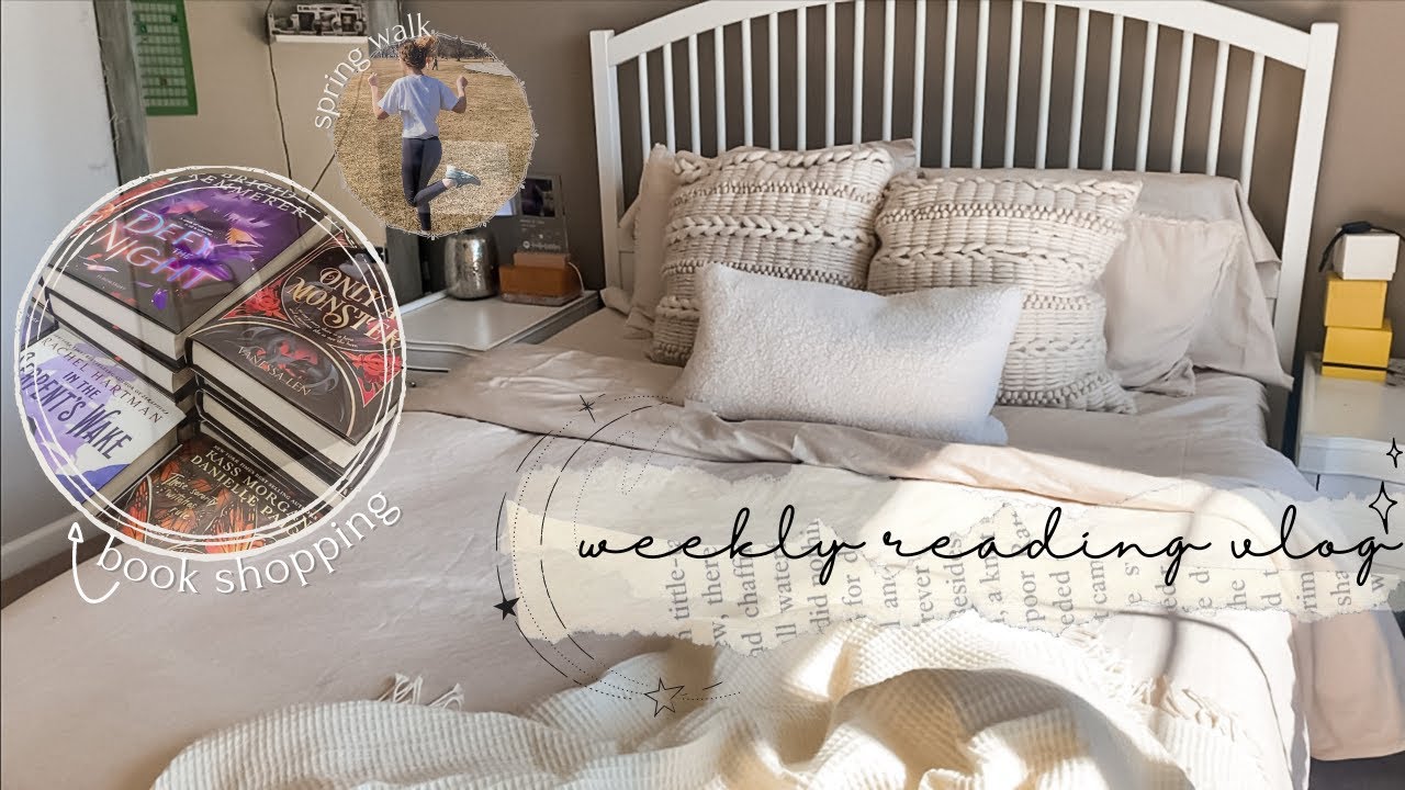 getting out of my reading slump + the start of spring | weekly reading vlog