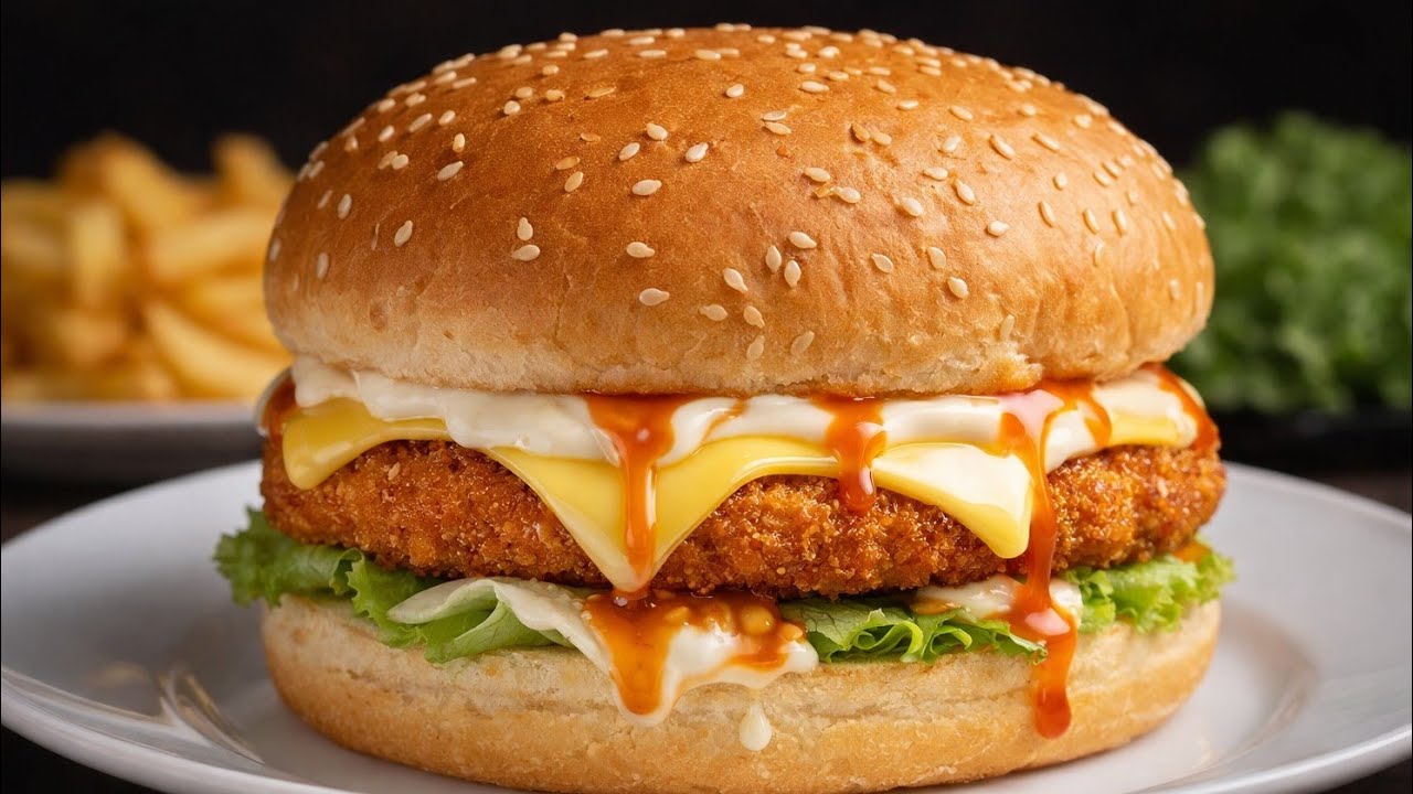 Forget KFC- Make Crispy Chicken Patty Burger At Home |  Best Chicken Patty Burger 🍔