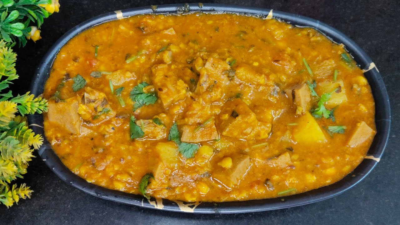 ବୁଟଡାଲି ଆଳୁ ପଣସ କଠା ତରକାରୀ|| Chana Dal Aloo kathal Curry|| Village style Chana Dal Jackfruit curry 