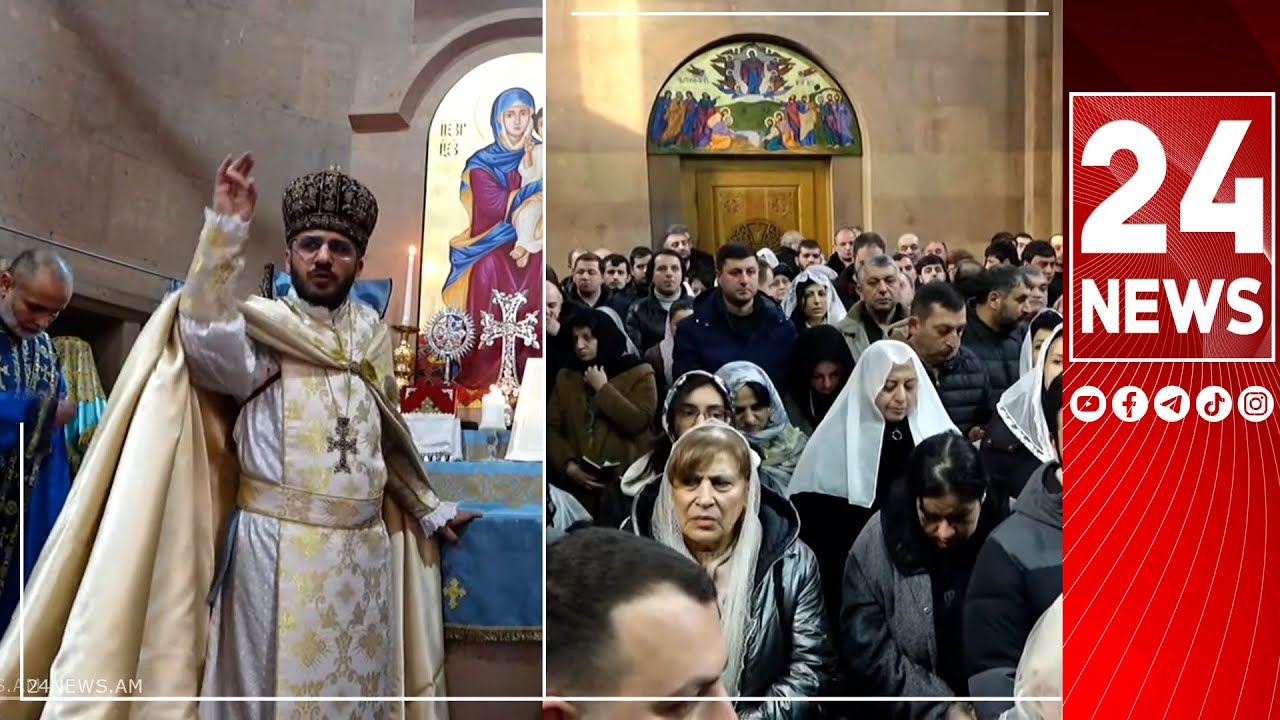 Նորաբացի եկեղեցում «ասեղ գցելու տեղ չկա». Մասյացոտնի թեմի տեղապահ Հայր Ռուբենը Պատարագ է մատուցում