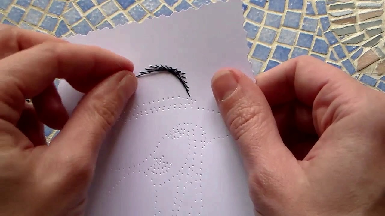 TUTO Broderie sur papier, carte à broder, Les Loisirs Créatifs d'Eugénie