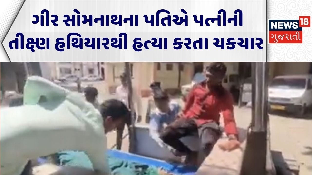 Gir Somnath Crime News | ગીર સોમનાથના પતિએ પત્નીની તીક્ષ્ણ હથિયારથી હત્યા કરતા ચકચાર | Gujarati News