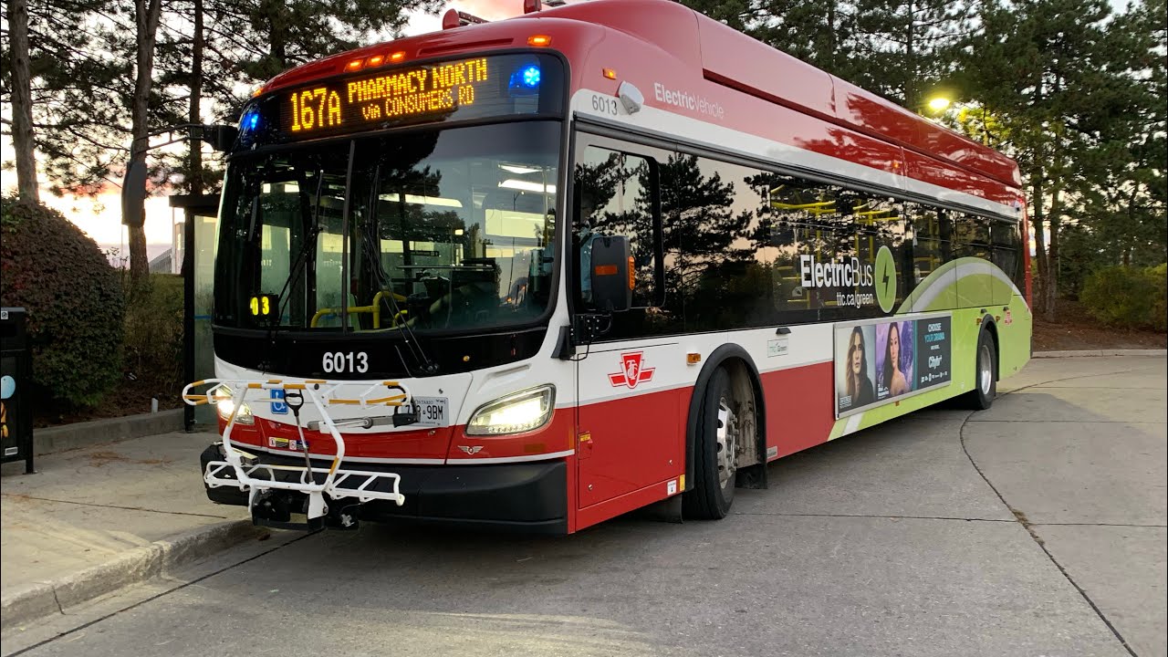 TTC Full South Ride Video on 6013 on route 167A Pharmacy North to Don Mills Stn via Consumers Rd