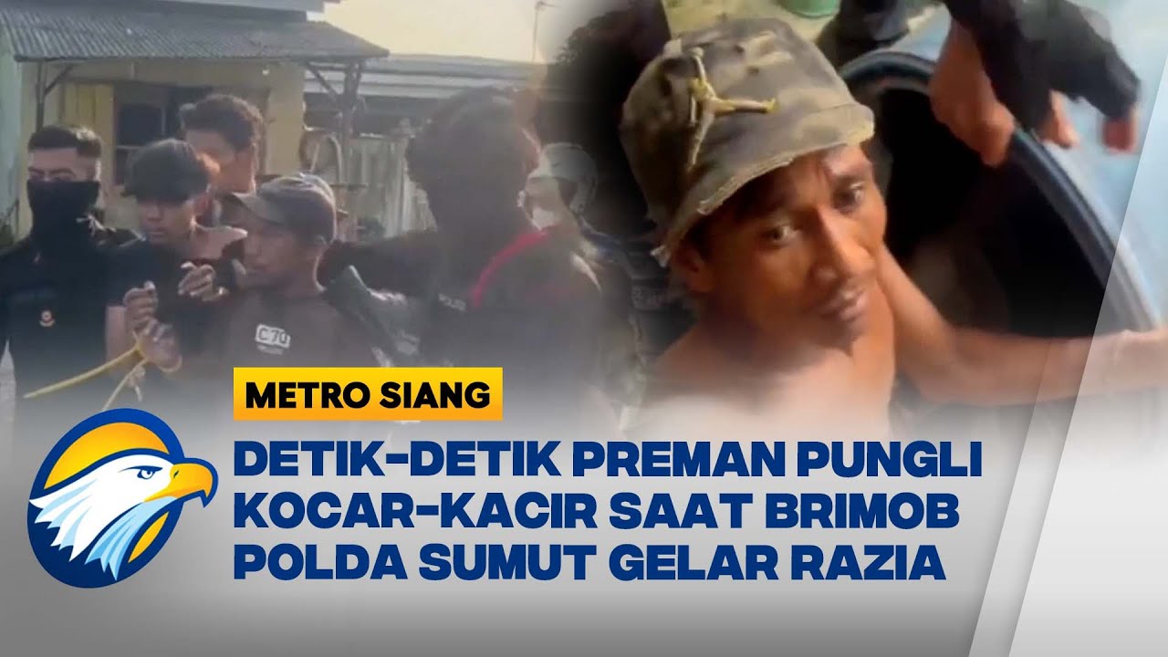 Brimob Polda Sumut Tangkap Preman Pungli yang Bersembunyi dalam Tong | Metro Siang