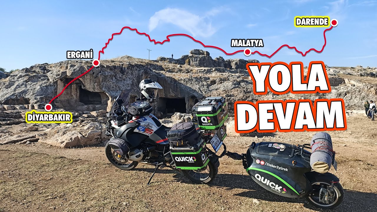 Motosiklet ile Ergani - Darende | Hilar Mağaraları | 2Teker 2Yürek