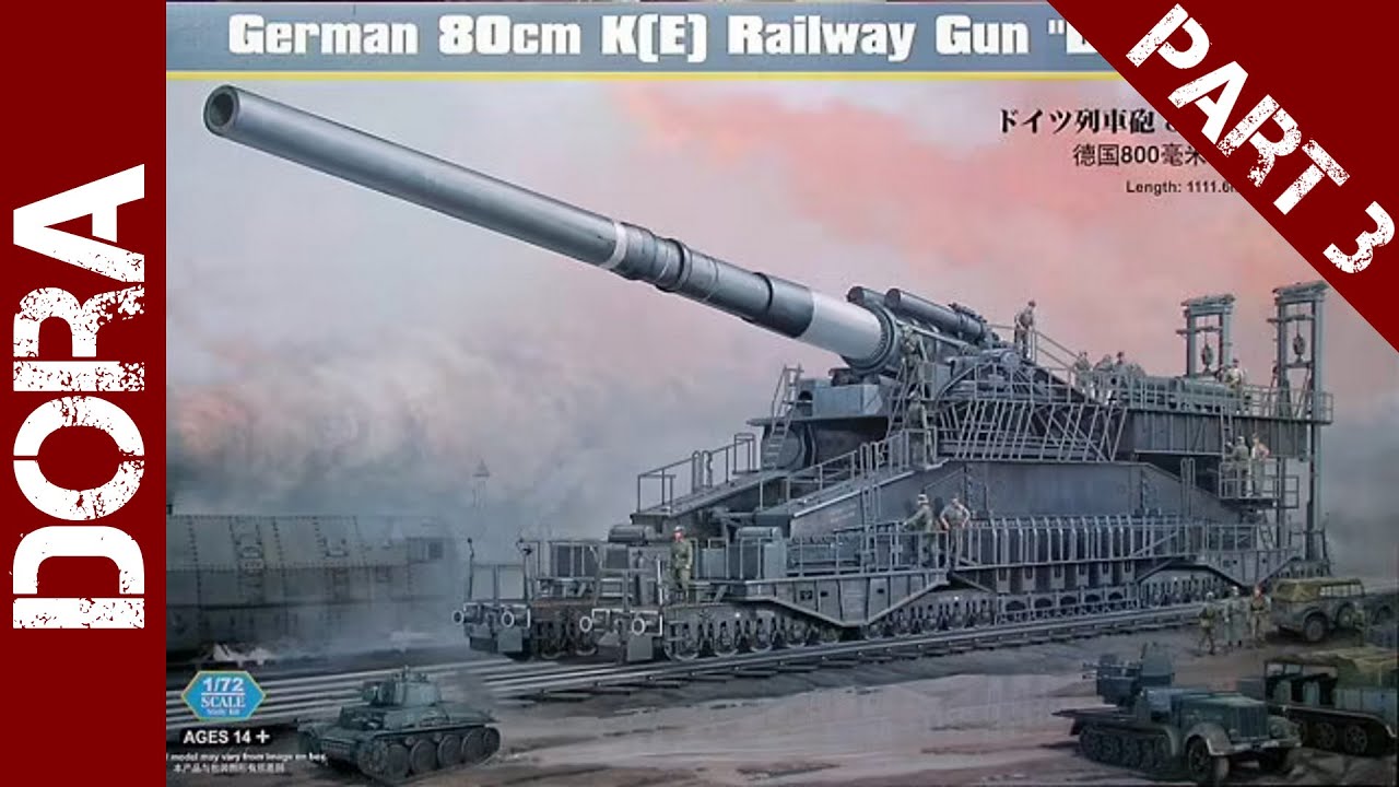 HobbyBoss 1/72 scale Dora Railway Gun build - part 3