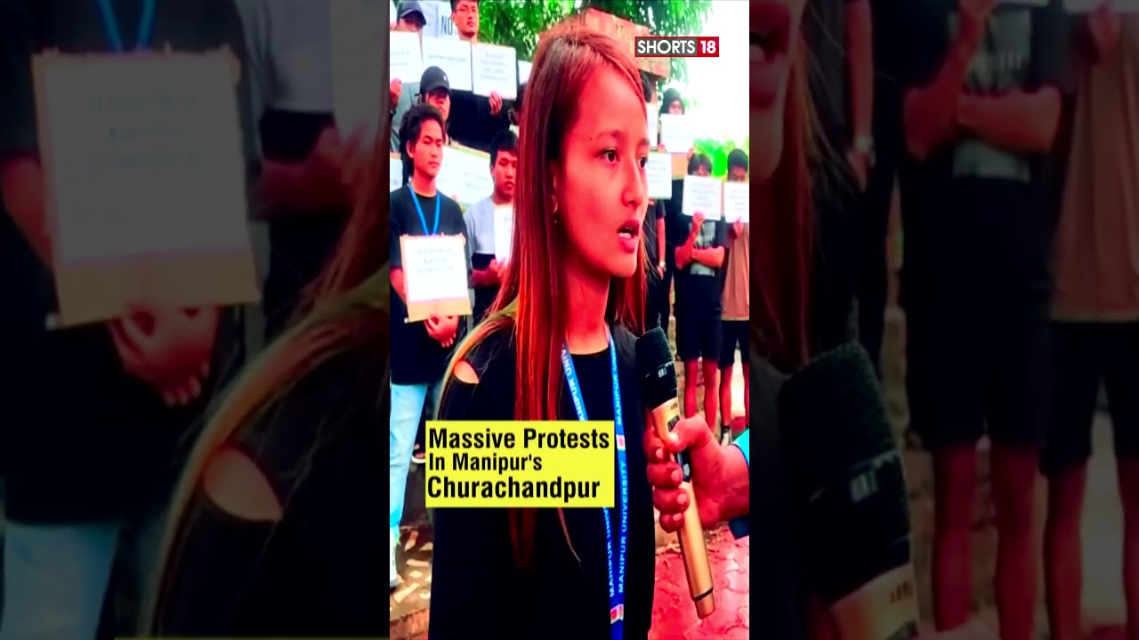 Protesty w Manipurze | Protest Kuki w Churachandpur przeciwko niekończącej się przemocy w Manipur...