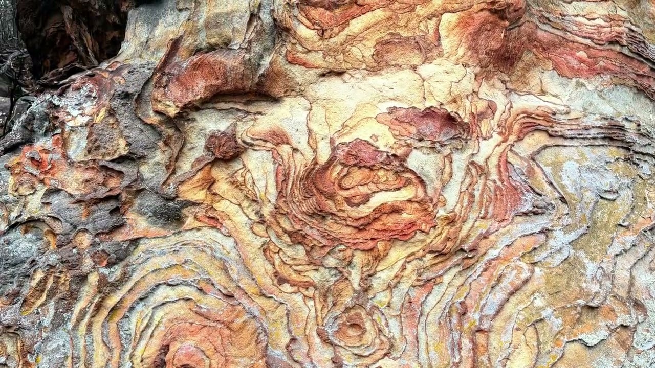 BIZARRE rock formations. Differential weathering.  Color variations.  