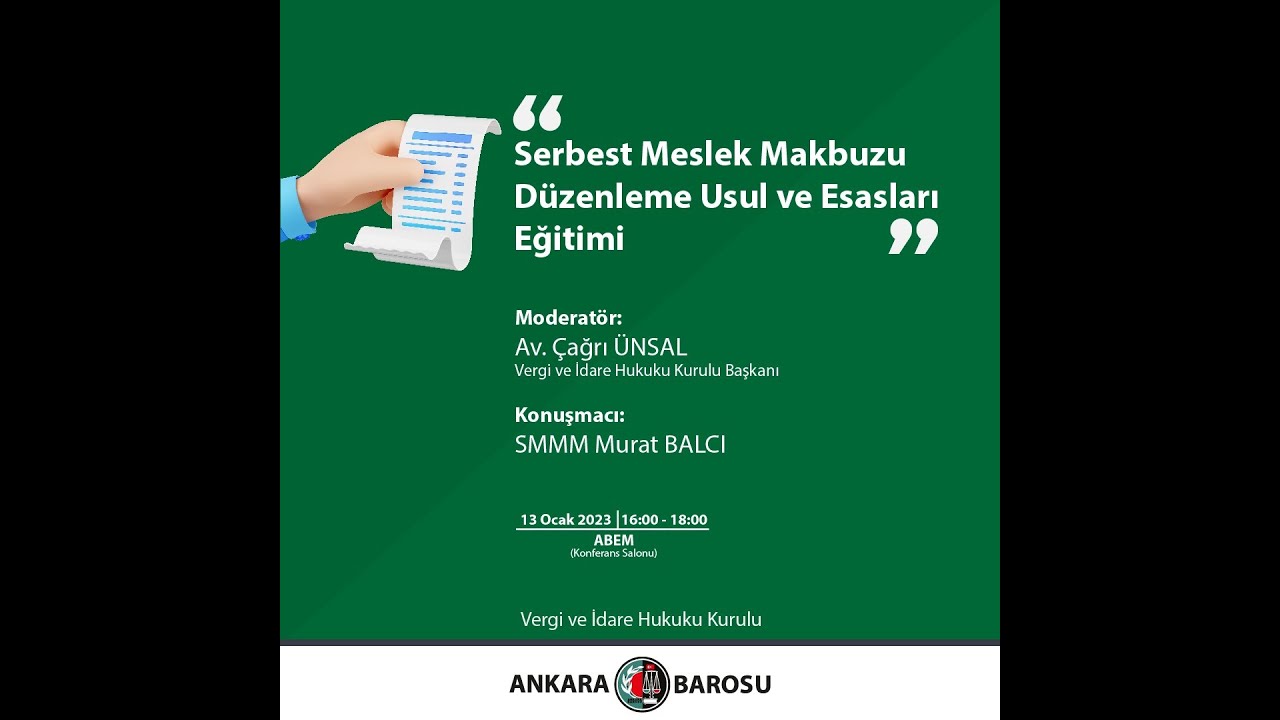 Serbest Meslek Makbuzu Düzenleme Usul ve Esasları Eğitimi