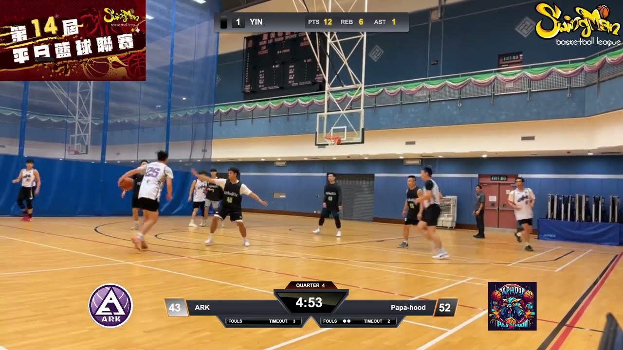 平日籃球聯賽 2026-02-23 順利邨體育館 ARK VS Papa-hood Q4