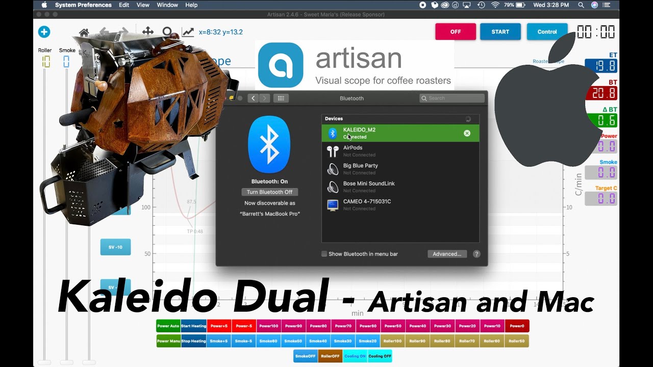 Kaleido Roasters - Artisan Software - Mac Dual System