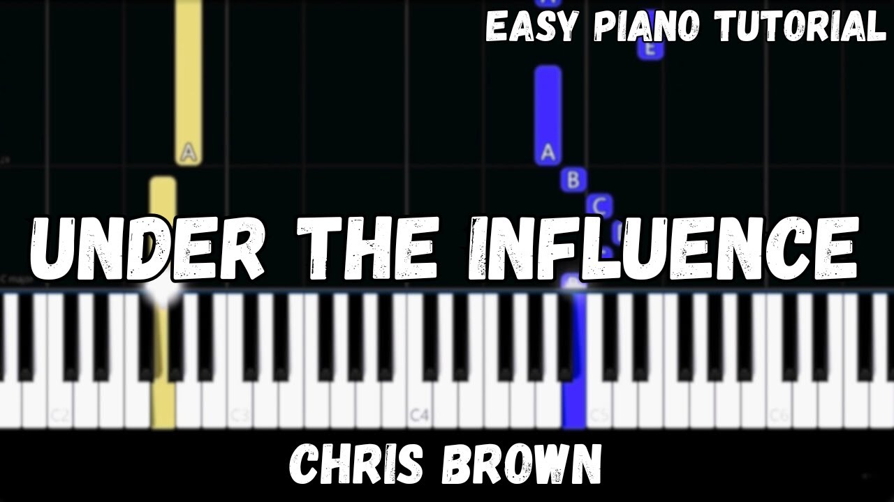 Chris Brown - Under The Influence (Easy Piano Tutorial)