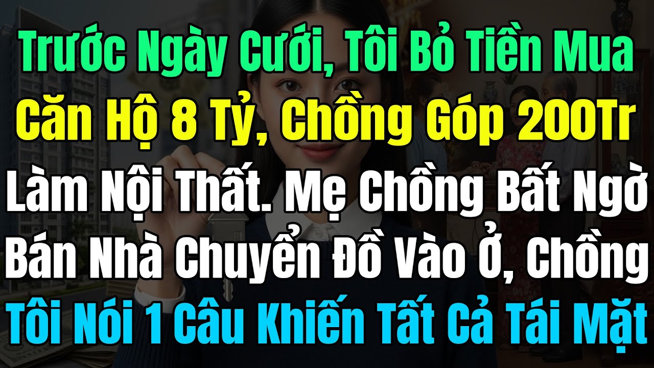 Trước Ngày Cưới, Tôi Mua Căn Hộ 8 Tỷ, Chồng Góp 200Tr Nội Thất, Mẹ Ck Liền Bán Nhà Ở Quê Dọn Vào Ở..