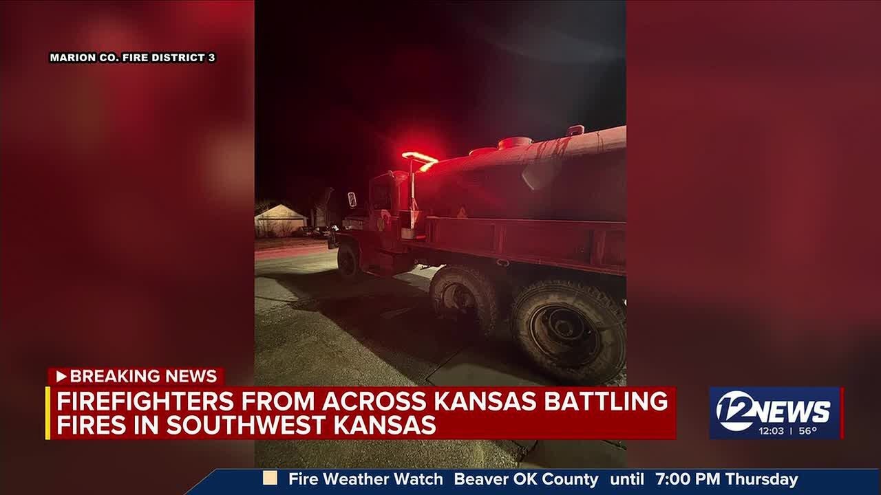 Firefighters statewide respond to fires in SW Kansas