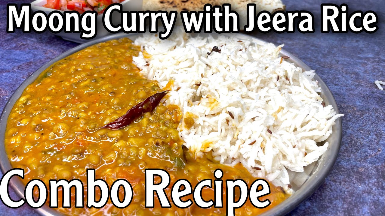 Moong Curry with Jeera Rice/Combo Recipe/Quick Recipe Moong curry /jeera recipe/Easy to make recipe