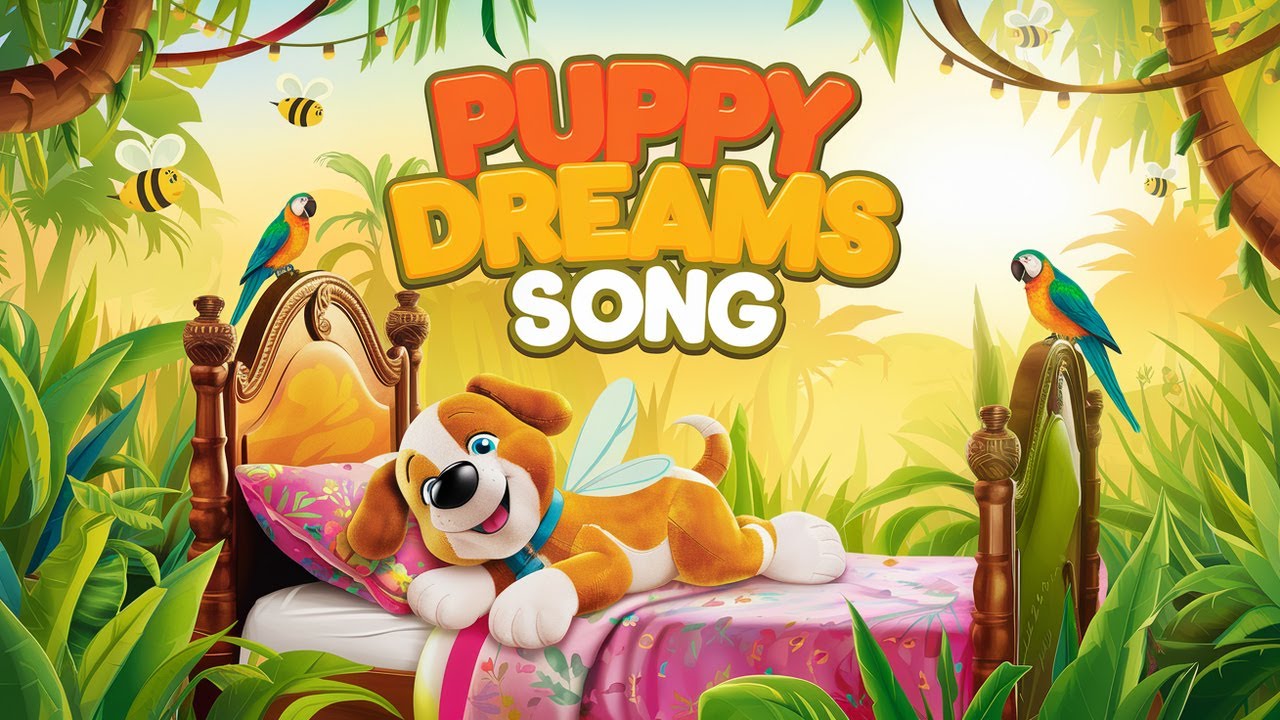 Puppy Dreams Song | Soothing Bedtime Music for Kids