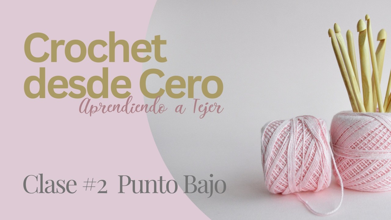 Clase 2 Crochet desde cero | Cómo hacer punto bajo paso a paso