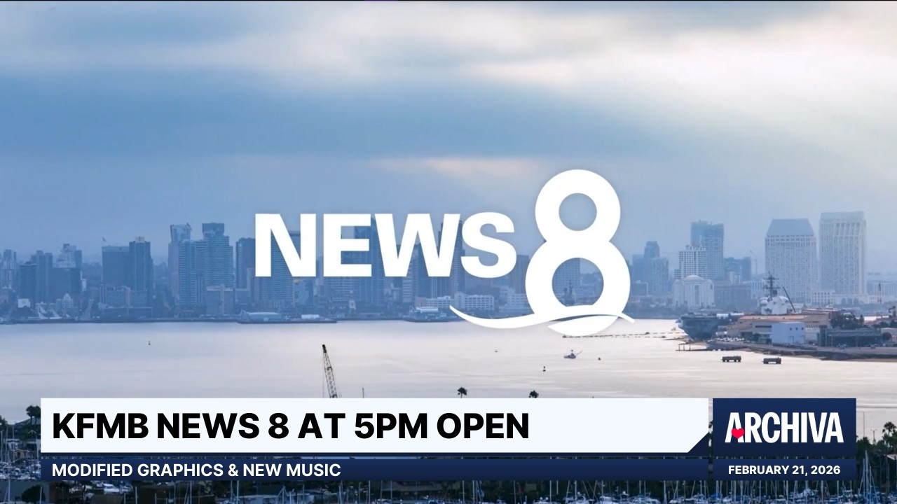 KFMB News 8 at 5PM Open - Modified Graphics & New Music | February 21, 2026