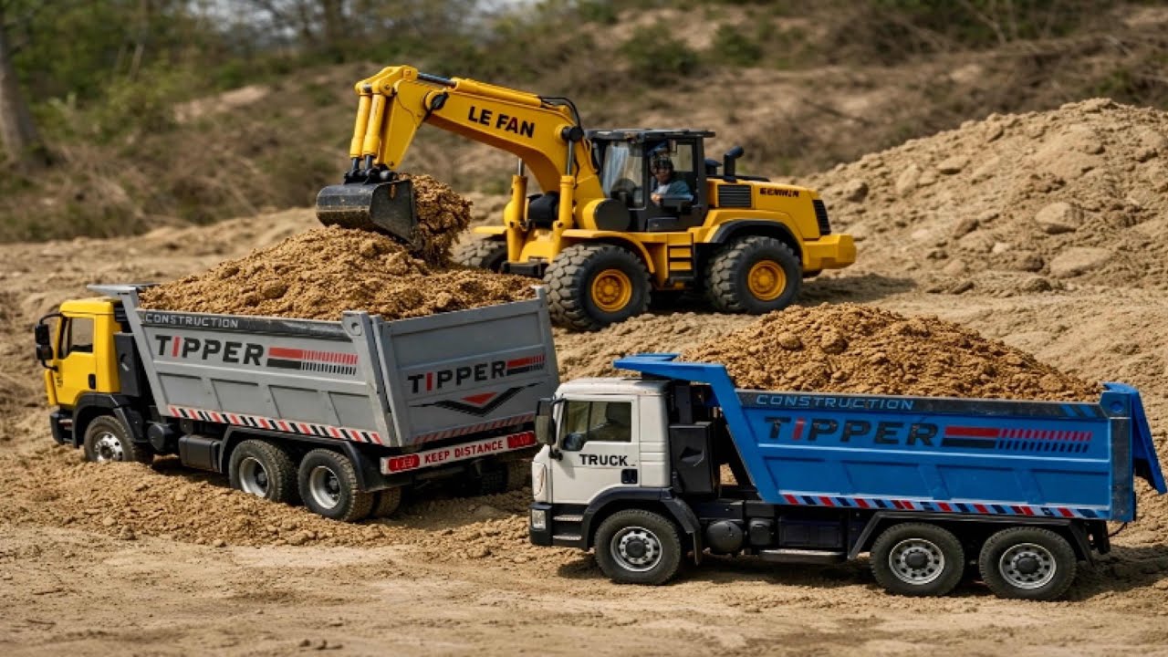 Two Tata Truck & JCB Mitti Loading Kids Video | RS Mini