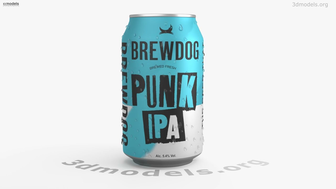 BrewDog Beer Punk Ipa Can 330ml 3D model by 3DModels.org