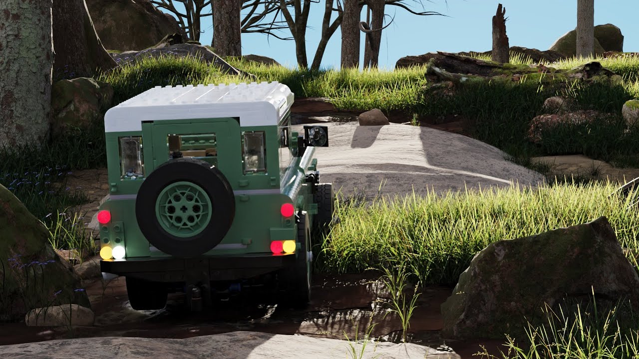 Land Rover Defender 90 vs LEGO (Blender Render)
