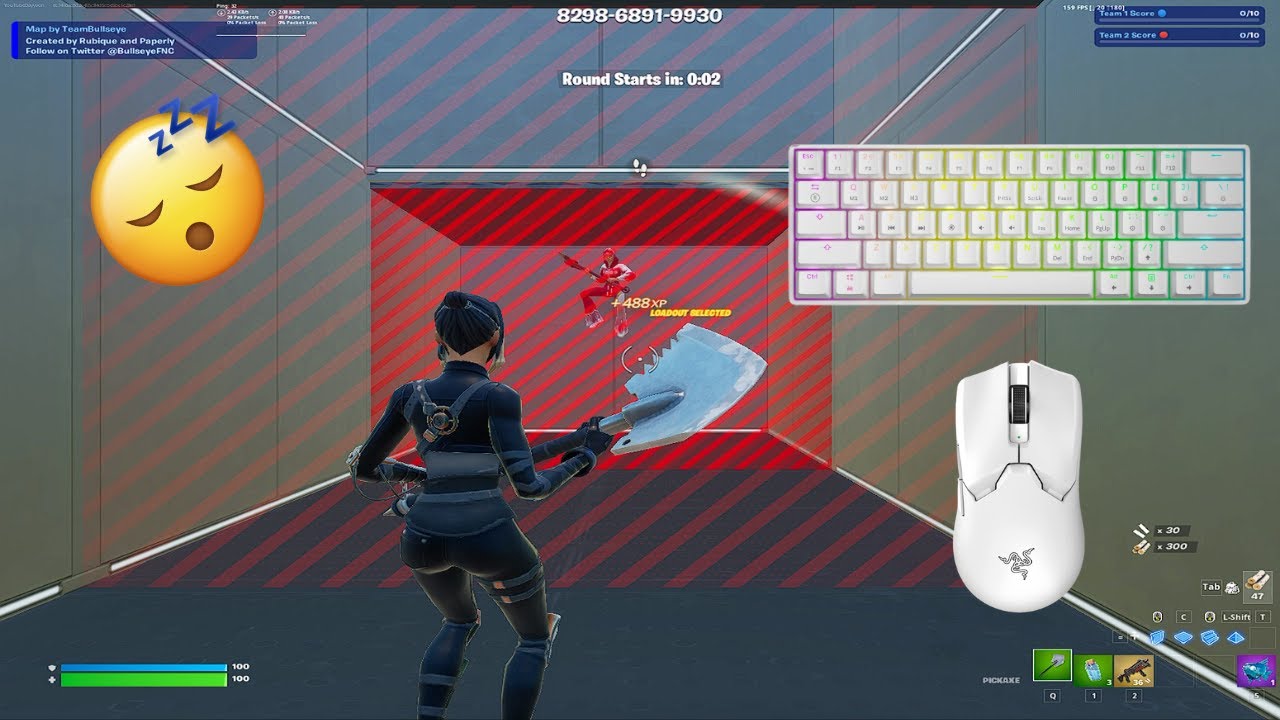 GK61 ASMR😍 Piece Control 1v1🏆 Satisfying Keyboard Fortnite