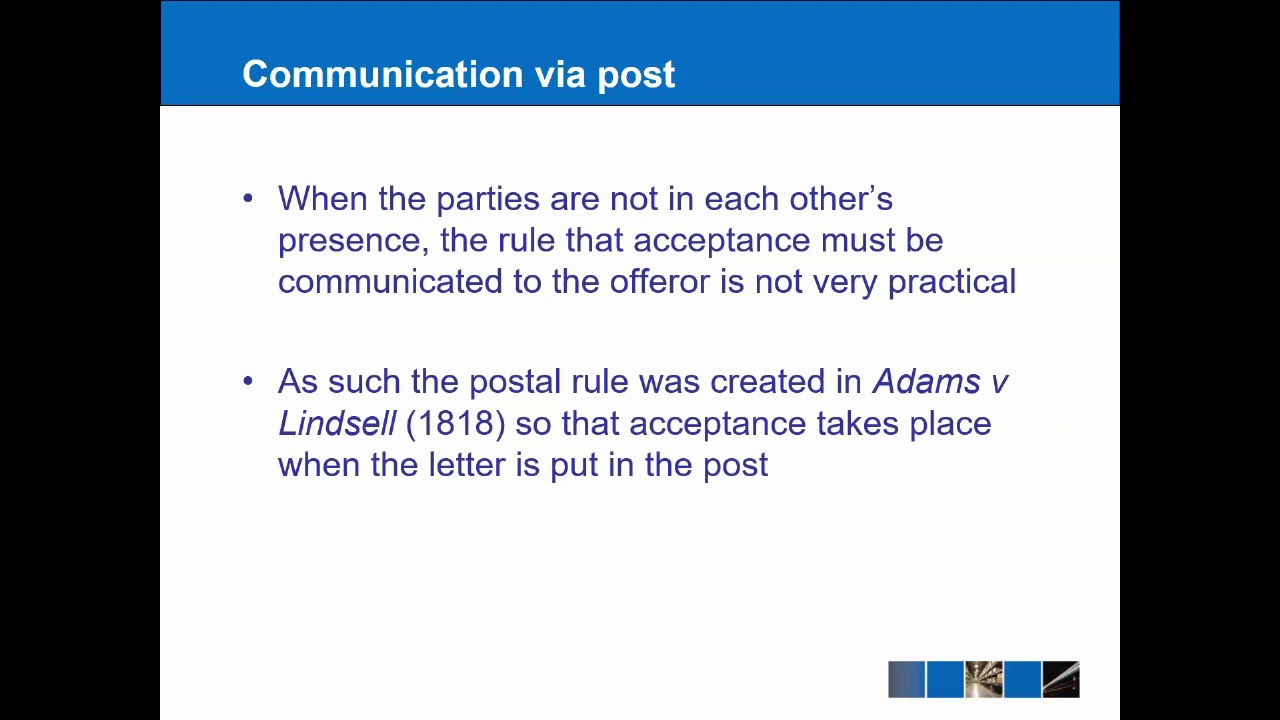 Contract Law - Acceptance
