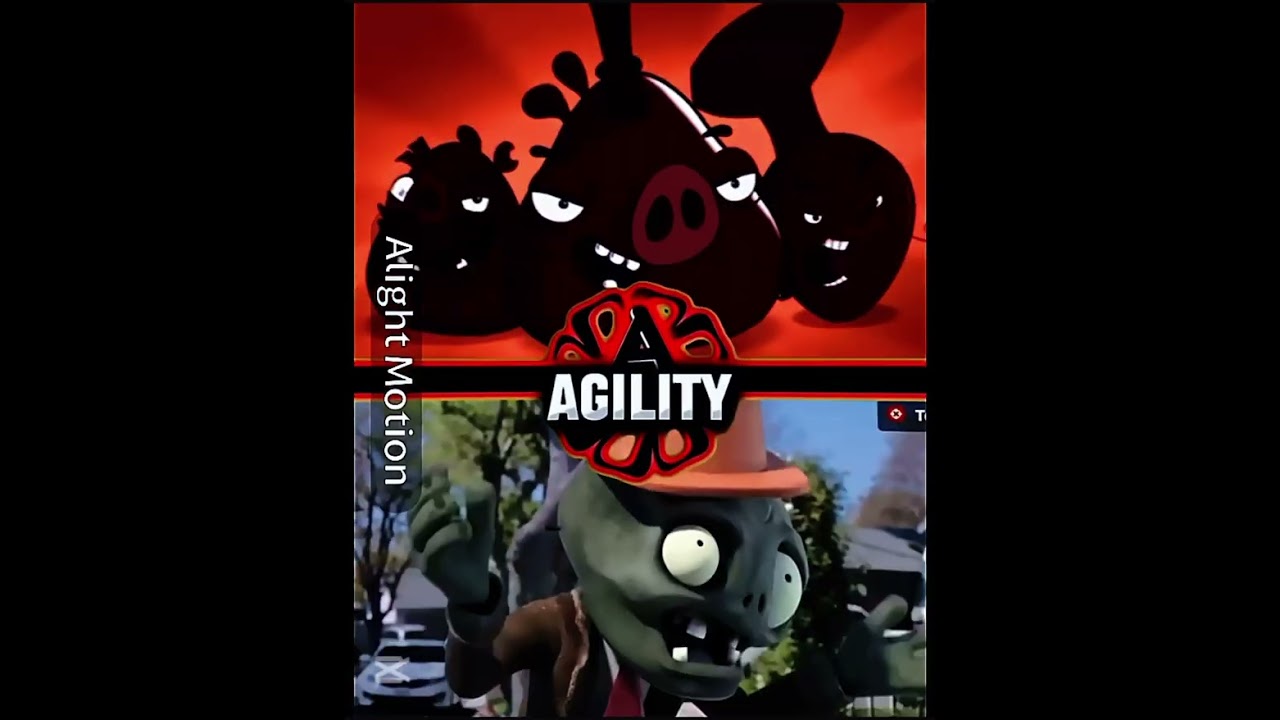 The pigs VS the zombies | angry birds vs plants vs zombies | #edit #angrybirds #plantsvszombies