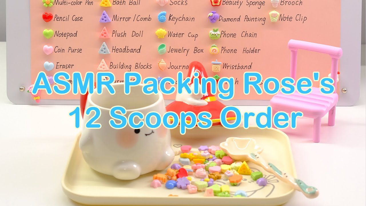 【Litebord Lucky Scoops】ASMR Packing Rose's 12 Scoops Super Big Order