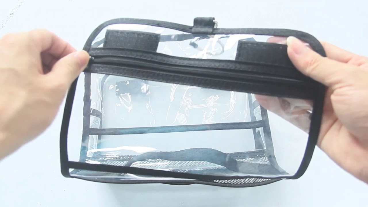 Relavel Hanging Toiletry Bag, Clear Travel Toiletry Bag with  Makeup Bag for Men and Women (Clear)