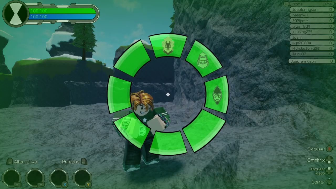 Esse é meus vídeos no passado hoje novo meu vídeo:  João Tennyson do futuro no omnitrix (Roblox)
