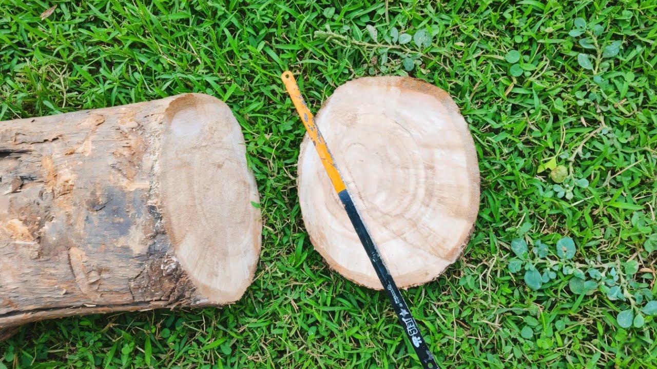 Cutting A Big WOOD 🪵 With A HACKSAW BLADE