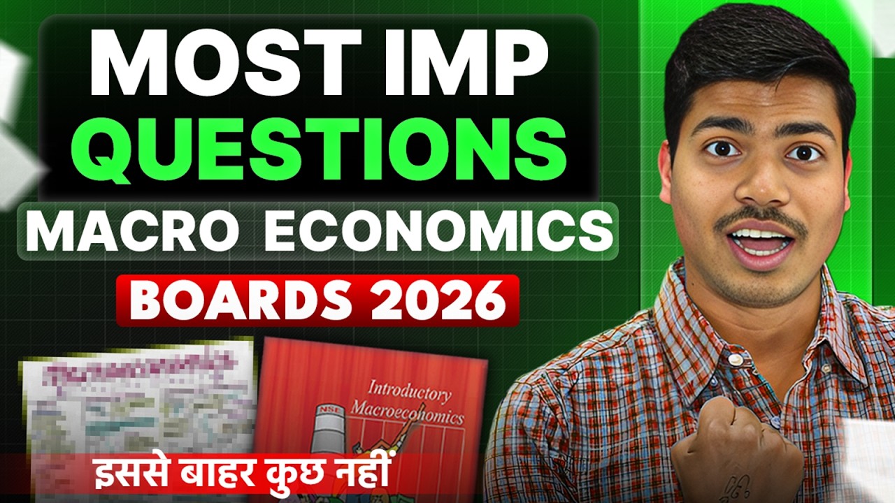 Most Important Questions with Answer Writing | Full Macro economics | Class 12 Economics Boards 2026