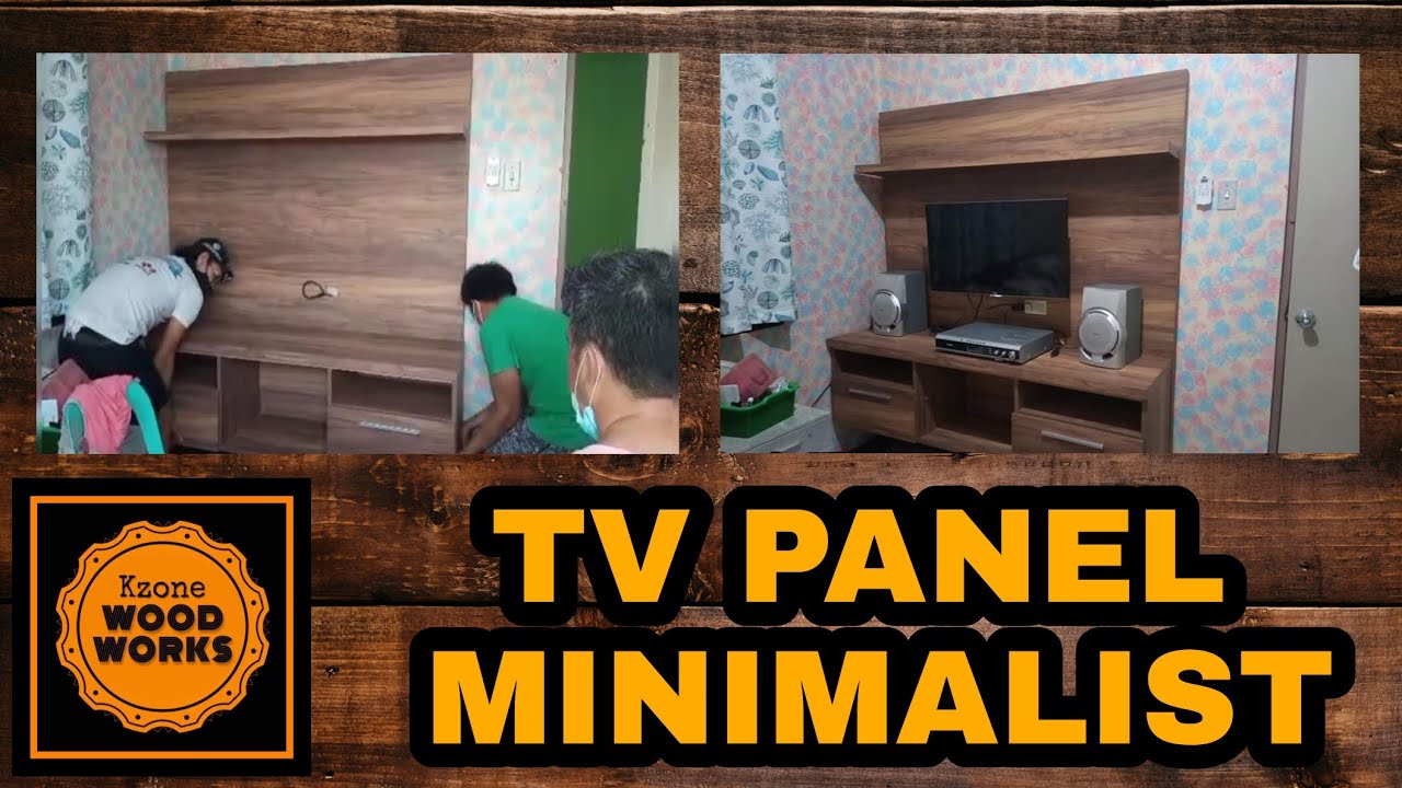 PAANO GUMAWA NG TV PANEL MINIMALIST / HOW TO BUILD TV PANEL MINIMALIST