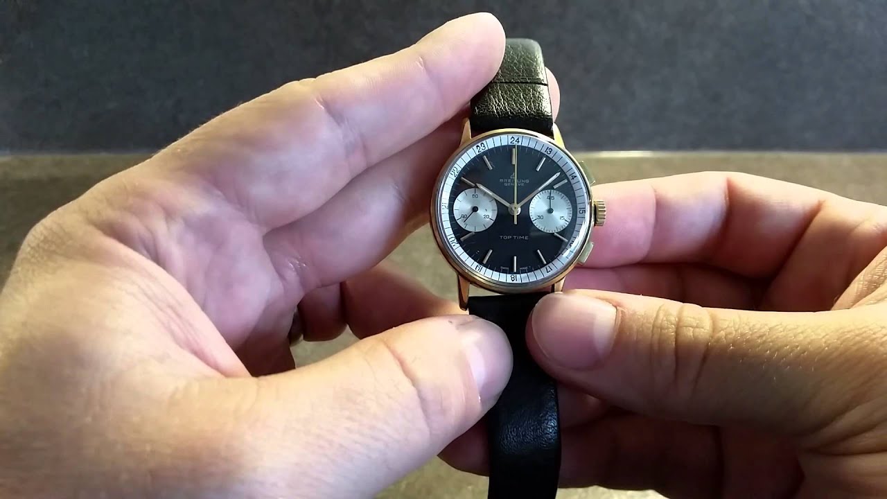 1965 Breitling Top Time vintage chronograph watch